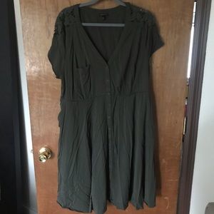 Torrid green dress with pockets 2X